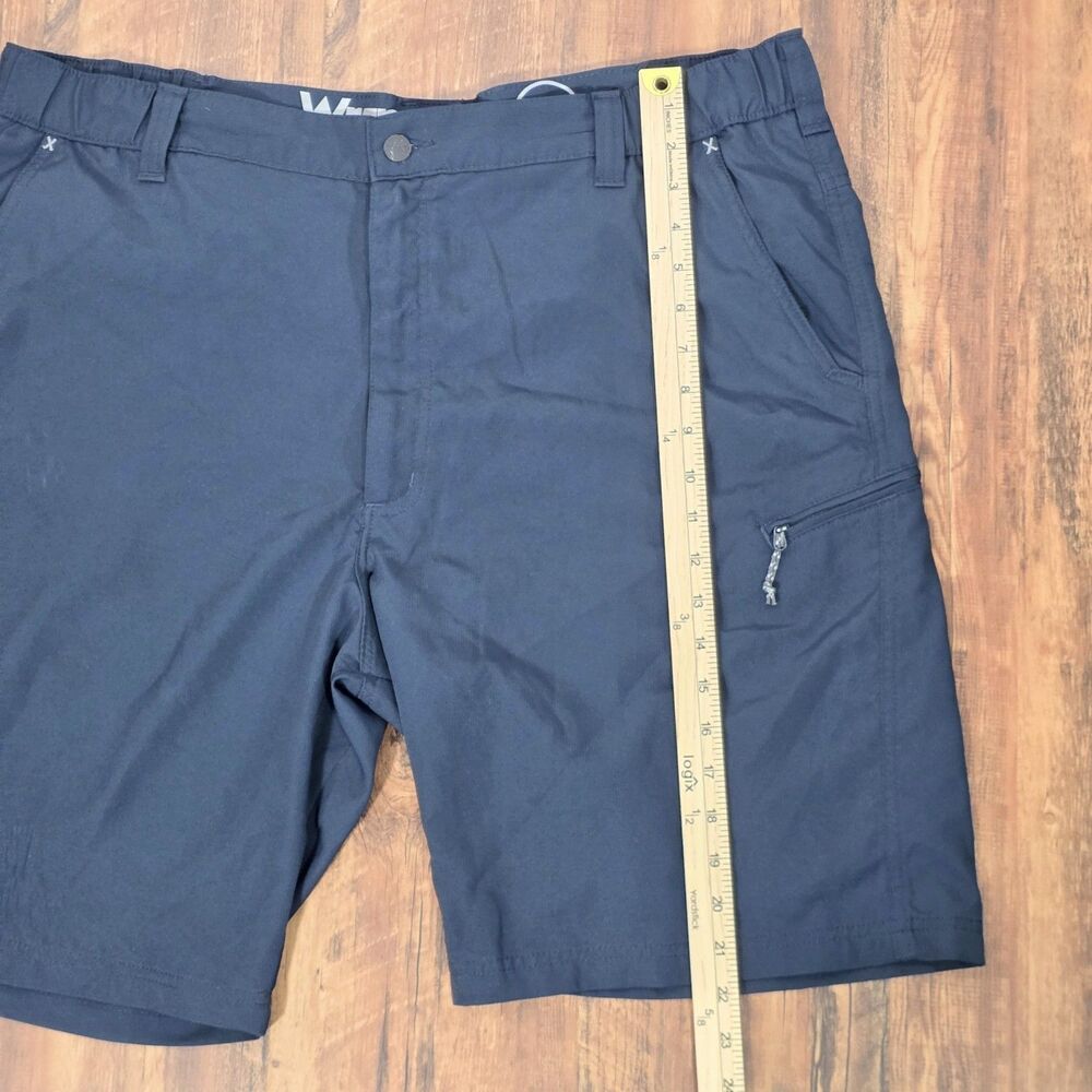 Wrangler Men Size 40 Outdoor Hiking Cargo Shorts Performance Stretch Navy Trail - Picture 7 of 14